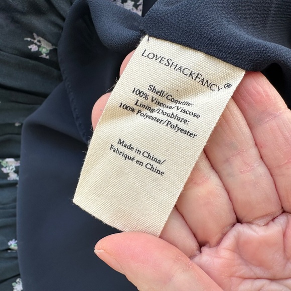 LoveShackFancy Kover Navy Midnight Blue Bow Print Dress - Size 8 - EUC - Picture 12 of 12